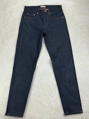 The Unbranded Brand Tapered Jeans Mens 29 Indigo Blue Selvedge Denim Relaxed Fit